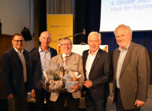 Harald Froschauer, Geschäftsführer der Volkskultur Niederösterreich, Buchautor und Vortragender Johannes Rieder, Fachbereichsleiter Josef Neuhold, Holdinggeschäftsführer der Kultur.Region.Niederösterreich, Martin Lammerhuber und Lehrgangsleiter Erich Broidl.