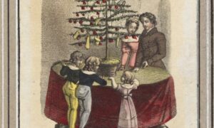Die Anfänge des Weihnachtsbaums/Christbaums in Wien: Weihnachtsbaum einer adeligen Familie im Wiener Biedermeier. Foto: Wien Museum