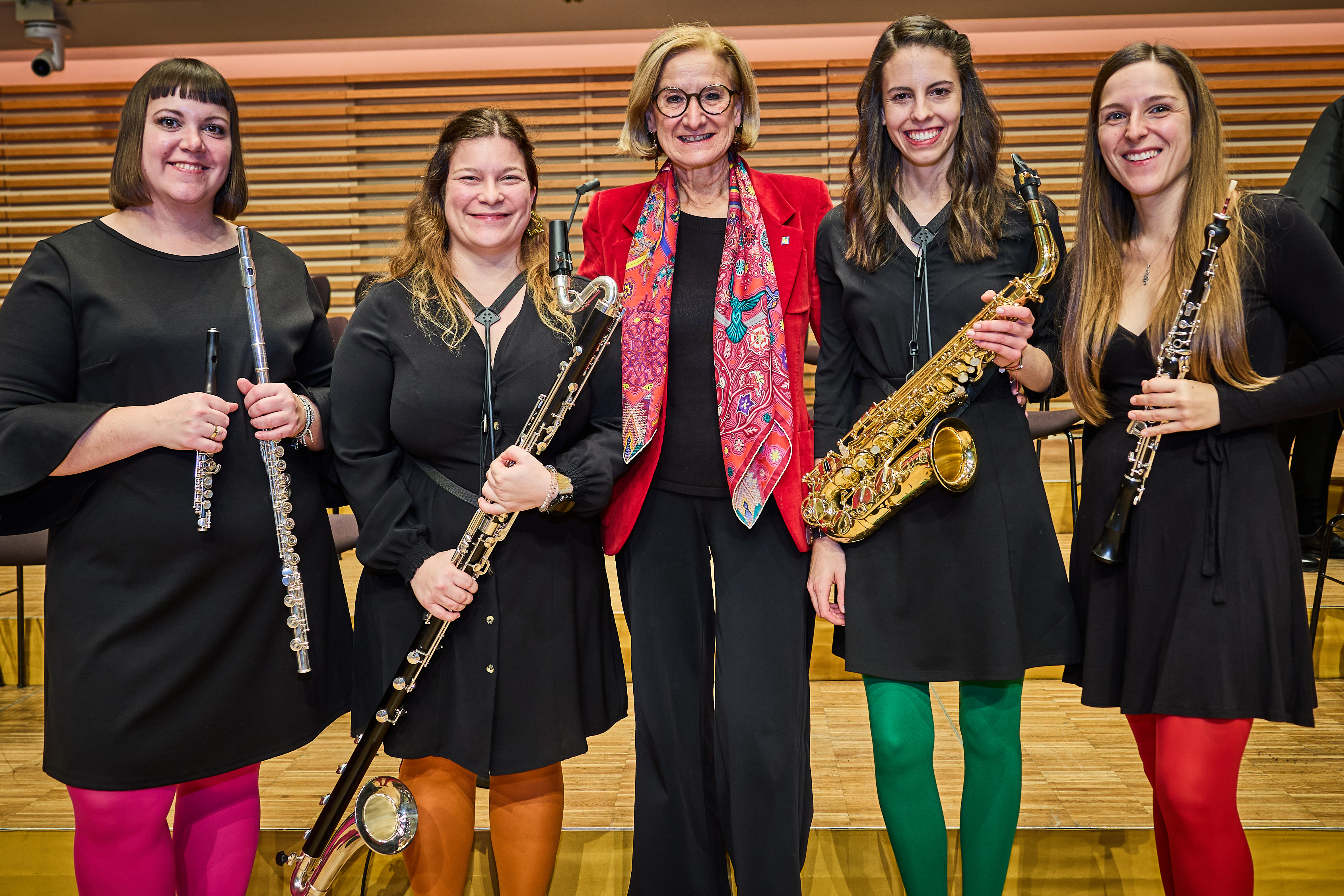 Landeshauptfrau Johanna Mikl-Leitner mit dem Ensemble Strange 4.
