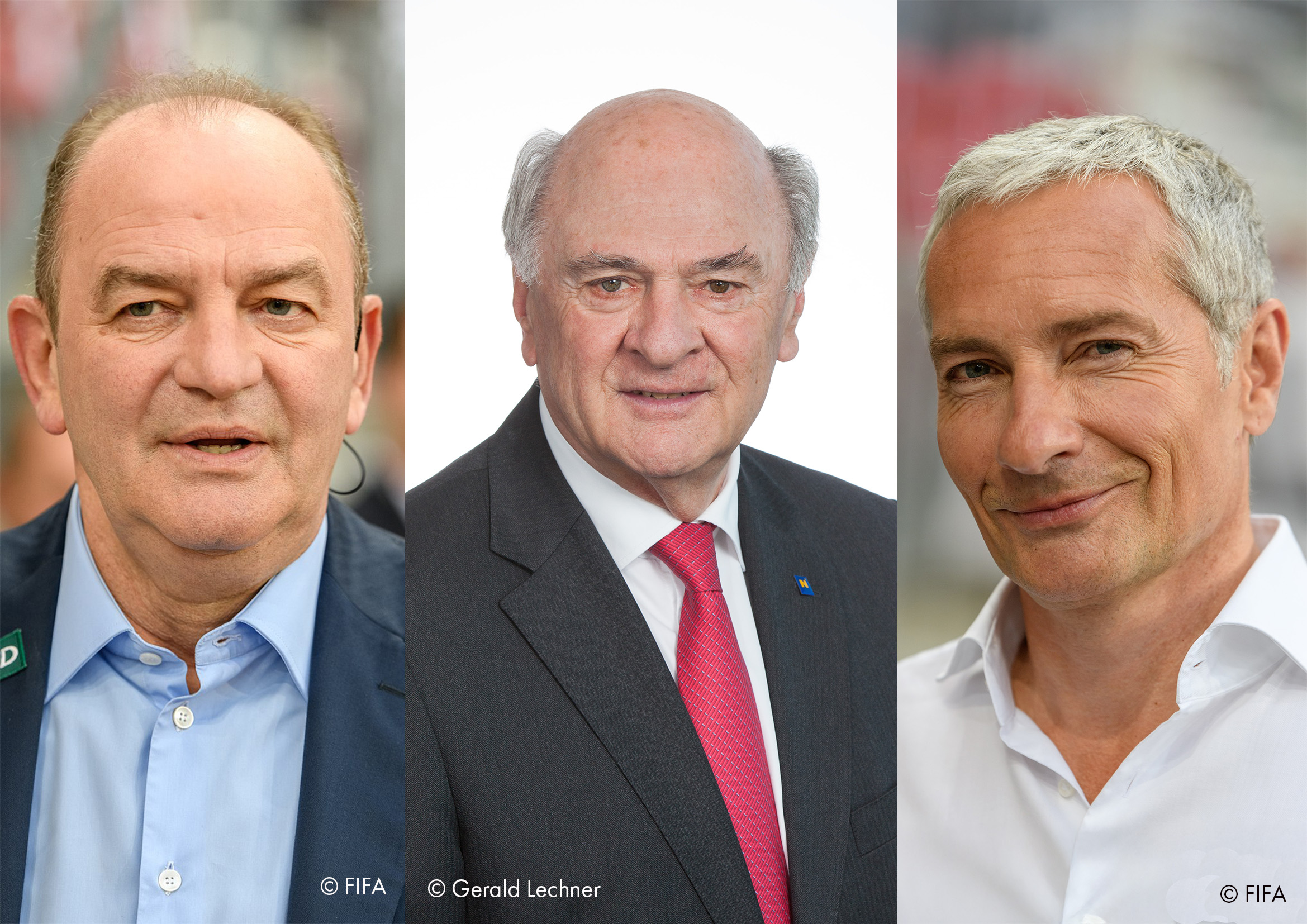 Herbert Prohaska, Erwin Pröll und Rainer Pariasek sind am Podium im Kulturpavillon Brandlhof in Radlbrunn bei der Veranstaltung „Sie erzählen, was sie erlebten“ am 20. Mai.