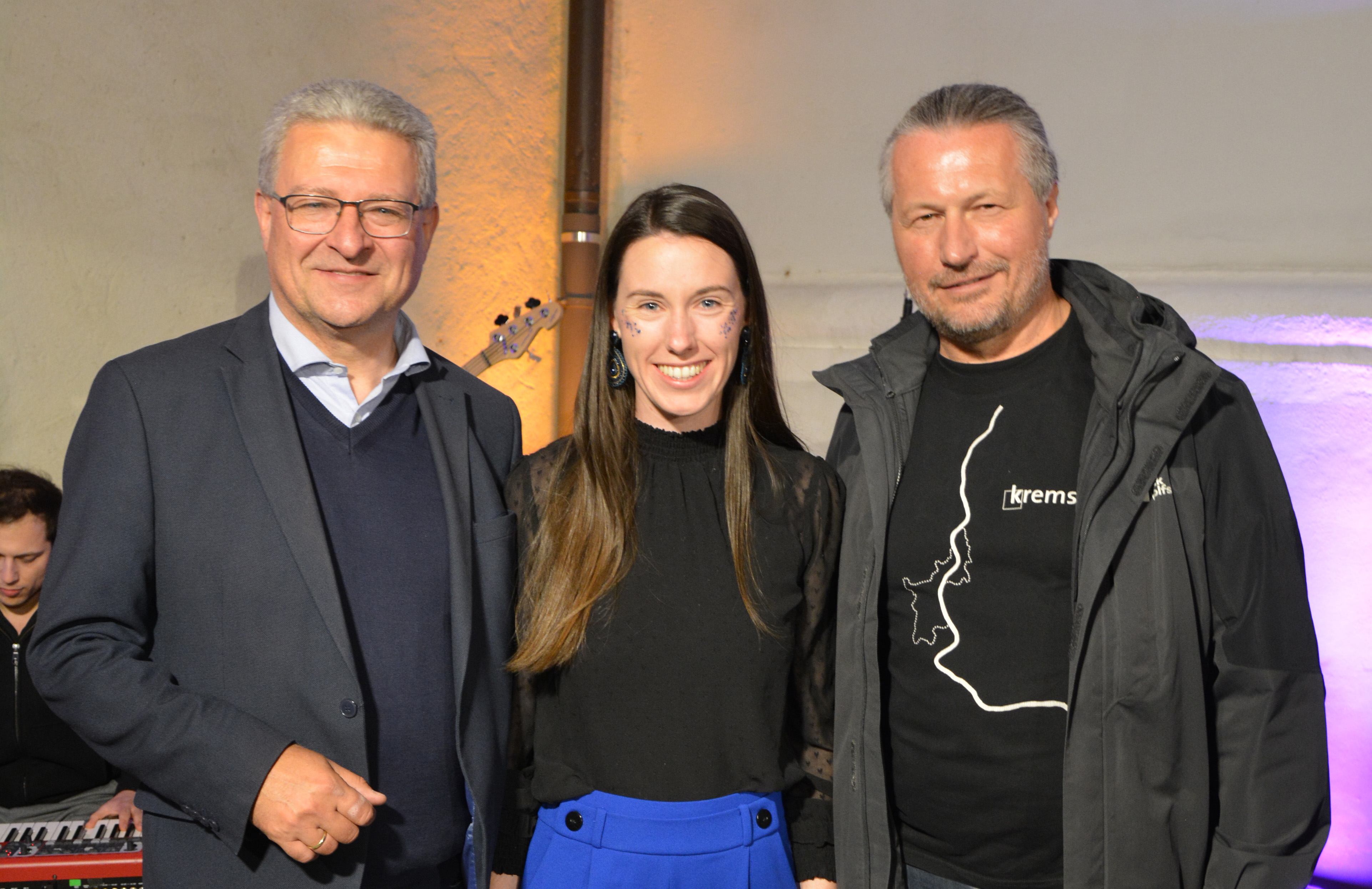 Freuten sich über den großen Erfolg der dritten Langen Nacht der Chöre in Krems: Kulturchef Hermann Dikowitsch, Chorleiterin Sara Glanzer und Bürgermeister von Krems Peter Molnar.