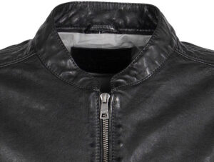 Lederjacke mit Stehkragen