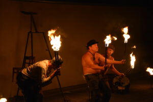 Feuershow des Theater Irrwisch