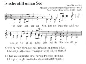 Noten "Is scho still uman See"