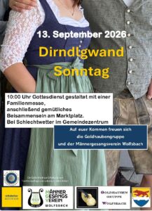 Plakat Dirndlgwandsonntag Wolfsbach
